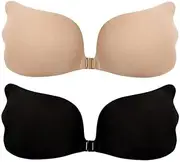 [24Ersi] Adhesive Bra, Pack of 2 Backless Bra, Adhesive Bra Push Up, Skin-Protective Backless Bra, Suitable for Any Occasion and Outfit