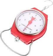[OHPHCALL] Old Style Spring Scale Mechanical Hanging Scale Dial 10kg Capacity Red Metal for Fruit Vegetable Shopping