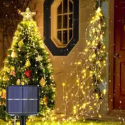 5x0.8m 256LED Solar Fairy Waterfall Light with Remote Control