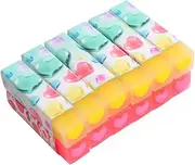 DOITOOL 12Pcs Adorable Cube Jelly Erasers for Students Cute Random Color Writing Supplies for School and Office Use Fun and Functional Household Erasers