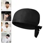 Chef Hat Turban Kitchen Serving Hats Miss Man Tie Back Unisex Chefs