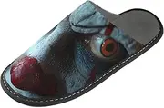 [PDZRMY] Men’s Women’s Memory Foam Scuff Slippers Scary Face Clown Indoor Outdoor Slippers Size 4-5