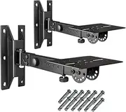 BIGalleons SPS-508 Speaker Wall Mount Stand, Rotatable Angle, Adjustable Swivel Tilt Speaker Mount Bracket, Home Surround Sound System 100 lbs Capacity (2 Packs, Black)