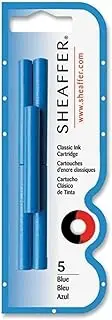 Sheaffer Skrip Fountain Pen Ink Cartridges, Blue Ink, Pack Of 5