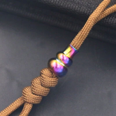 Outdoor TC4 Titanium Key Parachute Cord DIY Tool Lanyard Bead EDC Ornaments