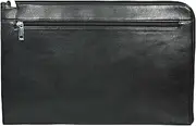 [House of Leather] Real Leather Portfolio Case A4 Business Document Organiser Folio Underarm Bag Doc
