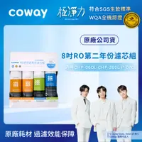 在飛比找PChome24h購物優惠-Coway RO逆滲透專用濾芯組【8吋第二年份】