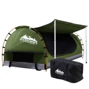 Double Swag Camping Swags Canvas Free Standing Dome Tent Celadon