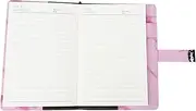 A5 Marbled PU Leather Cover Password Lock Notepad Diary Book for Office School Supplies,Green (Pink-marble codebook)