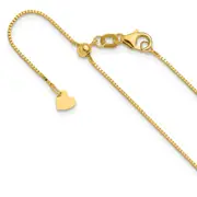 22 Inch 14K Adjustable .7mm Baby Box Chain