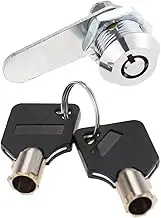 Thread Tubular Cam Lock 16mm Zinc Alloy Security Drawer Cam Cylinder Lock with 2 Keys for Door Mailbox Cabinet Cupboard Letterbox Silver