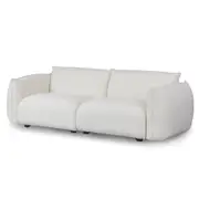 Ferrell 3 Seater Sofa - White Wash Boucle