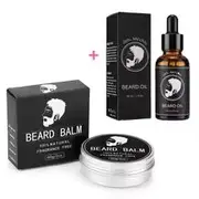 Men's Beard Growth Kit, Natural Beard Balm and Oil, Gentleman Effect, Professional Styling Cream