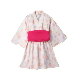 【Baby 童衣】任選 日式和服浴衣洋裝 印花圖案浴衣洋裝 60364(粉彩雲朵)