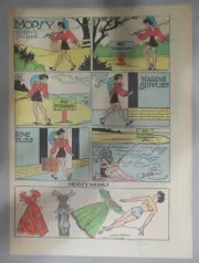Mopsy by Gladys Parker w/ Uncut Paper Dolls from 6/4/1950 Size 11 x 15 inches