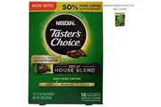 Nescafe Taster's Choice Instant Coffee - Decaf House Blend 64 Single Serve Packets