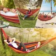 Hanging Hammock Bed with Stand Outdoor Swing Hammocks Camping Garden Furniture
