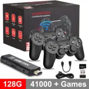 HDMI 4K TV Game Stick Kit 128G Built-in 41000+ Video Games Console w/2x Gamepad