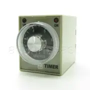 DC24V 10 Minutes 0-10M Power On Delay Timer Time Relay AH3-3 + Socket Base 8-PIN