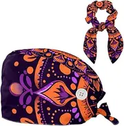 [YTYVAGT] Scrub Caps Women,Scrub Hats Suitable for Women,Art Pattern Flower Mandala