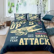 Comforter Cover Twin Sealife Bedding Set Teens Modern Printed Duvet Cover