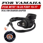 Dual USB Charger Plug Socket Adapter For YAMAHA MT-07 2018-2023 FZ-07 2015-2017