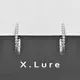 【X.LURE】14K 雙排鑽圈型鑽石耳環 圓圈耳環 O型耳環 耳圈 鑽耳環 真金 真鑽 K金 輕珠寶