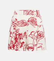 [Asceno] Asceno Zurich printed silk twill shorts AU 16 multicoloured