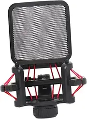 Kisangel Practical Windproof Mic Cover with Microphone Isolation Shield Filter Durable Vibration Accessory for Live Streaming Recording and Professional Use Compatible with Microphones
