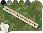 Battle Grid Game Mat - 48 x 72 - Tabletop Role Playing D&D Map - DnD Wargaming RPG Dust Warfare Dungeons and Dragons Flames of War - Miniature Figure Board Games - 40k Warhammer Gaming Vinyl