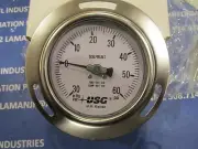 Ametek Pressure/Vacuum Gauge, -30/60psi, 1/4"npt, 4"F, CBM, SS, 359061, ETC PG-3