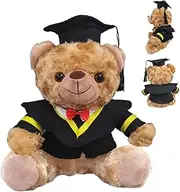 Graduation Bear Plush, Class of 2025 Grad Stuffed Animal, Soft Bear Plush with String Light for College High School Graduation Decor