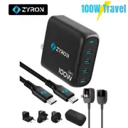 ZYRON 100W GaN Charger 4 Port Multi USB-C Charger PD3.0 PPS Fast Power Adapter