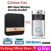 Wireless Doorbell Chime Plugin Ding-Dong Alarm Receiver 200M Range 52 Chimes AU