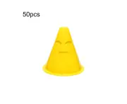 50Pcs Windproof Roller Skating Pile Cups Roadblock Obstacle Marker Training Tool Yellow