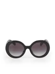Black Oversized Round Gradient Sunglasses