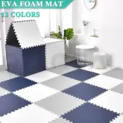 Soft EVA Rubber Foam Kids Baby Play Interlocking Floor Mats Camping Gym Exercise