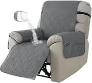 1seater Anti-Slip Recliner Cover Solid Color Waterproof Armchair Slipcover Lazy Boy Relax Couch Coushion for Living Room Home(A5)