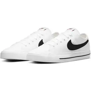 南◇2021 7月 NIKE Court Legacy Canvas CW6539-101 白色黑勾 帆布 女鞋 基本款