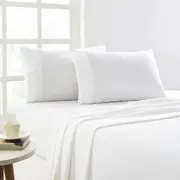 Park Avenue Egyptian Cotton 175gsm Flannelette Bed Sheet Sleep Sets - Snowy
