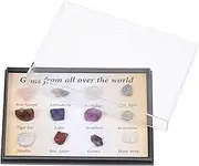 iplusmile 1Set Natural Crystal Ore Decorative Agate Stones for Collecting and Teaching Specimens Present Box for Classroom Use Unique Ornaments