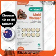40/80x Aristopet Multi Wormer Tablets for worming Dogs Cats Puppies Kittens ✅AU