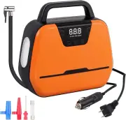 Portable Air Compressor Tire Inflator, 12V DC/110V AC Car Tire Pump, 150PSI Auto