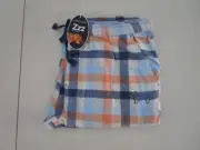 Peter Alexander Men's Peach Check Buff Flannelette Pj Cuff Jogger Pants Size XL