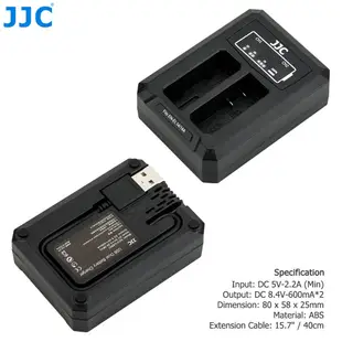 JJC MH-24充電器EN-EL14 EN-EL14A尼康相機電池專用Nikon D5600 D5300 D3500等