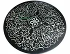 2' black Marble Dining Coffee corner Center Table Top inlay antique Mosaic k21