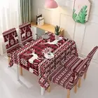 Tablecloth Christmas Theme Design Non-fading Dinner Chair Slipcovers Rectangle