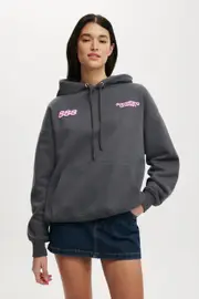 [Cotton On Women] Cotton On Women - Graphic Fleece Hoodie - Cosmic harmony/faded slate L COSMIC HARMONY/FADED SLATE