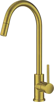 Hafele Mixer Tap Gold Brushed Stainless Steel Pullout Sprayer