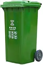 Outdoor Large Trash Can ，Outdoor Garbage Can with Wheels and Lid 30L 50L 100L 120L Large Kitchen Trash Can for Porch Backyard Deck Patio Recycling dustbin(Green,100L)